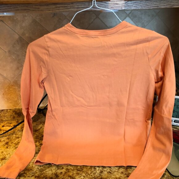 Gap Kids Girls Orange T Shirt Long Sleeves Orange XL (12) - Picture 6 of 6